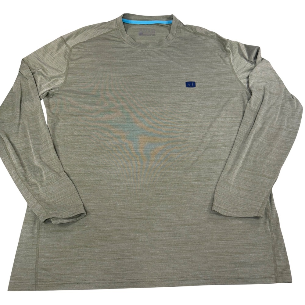 AVID Sportswear Mens XL Long Sleeve Performance Shirt Olive Green UV Protection